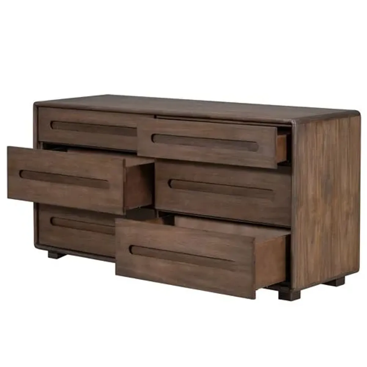 Benjamin 6-Drawer Dresser - Modern Mocha - Brown