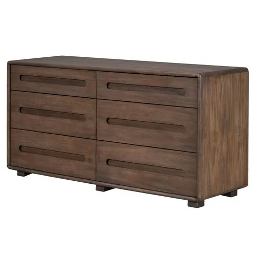 Benjamin 6-Drawer Dresser - Modern Mocha - Brown