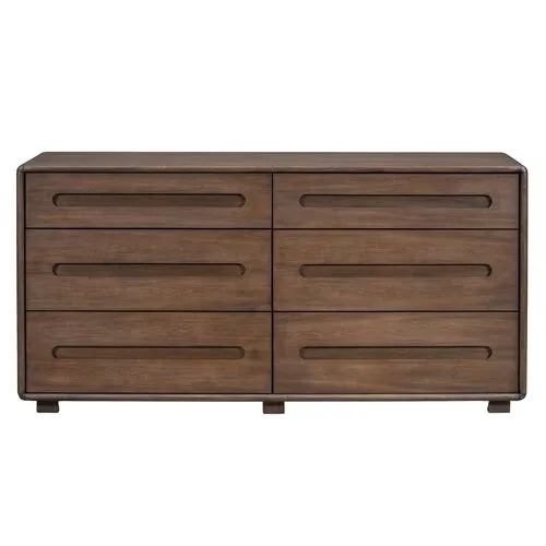 Benjamin 6-Drawer Dresser - Modern Mocha - Brown