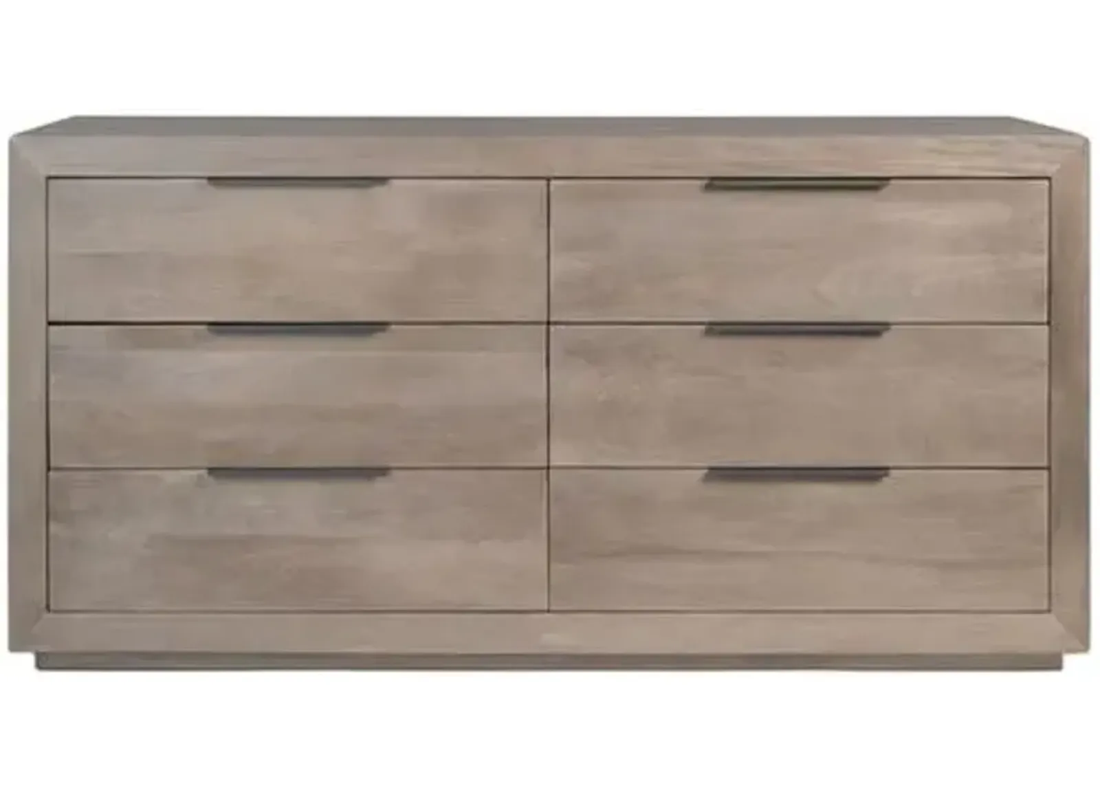 Abigail Six Drawer Dresser - Misted Ash - Beige