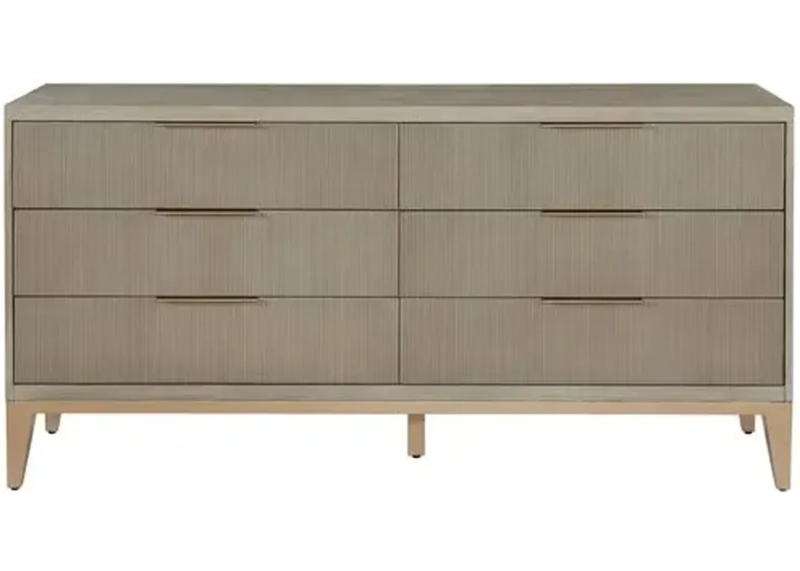 Ella Six Drawer Dresser - Gray