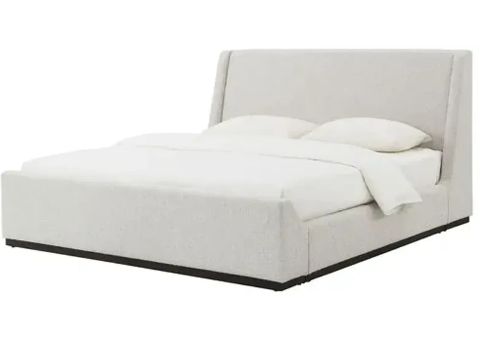 Evelyn Upholstered Bed - Smoke Gray