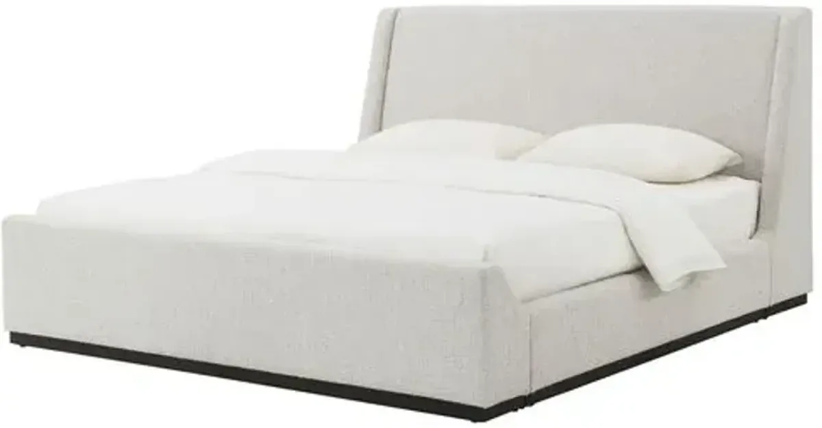 Evelyn Upholstered Bed - Smoke Gray