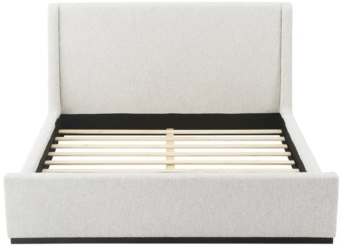 Evelyn Upholstered Bed, Smoke Gray Performance