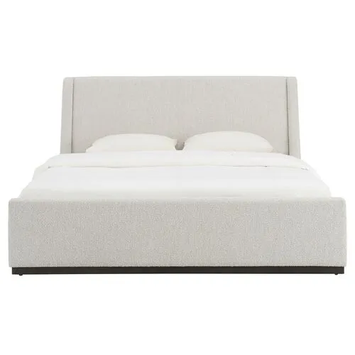 Evelyn Upholstered Bed - Smoke Gray