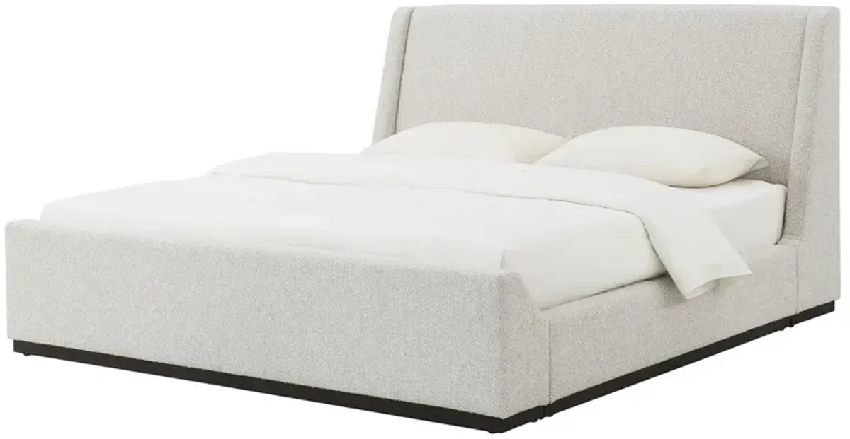 Evelyn Upholstered Bed, Smoke Gray Performance