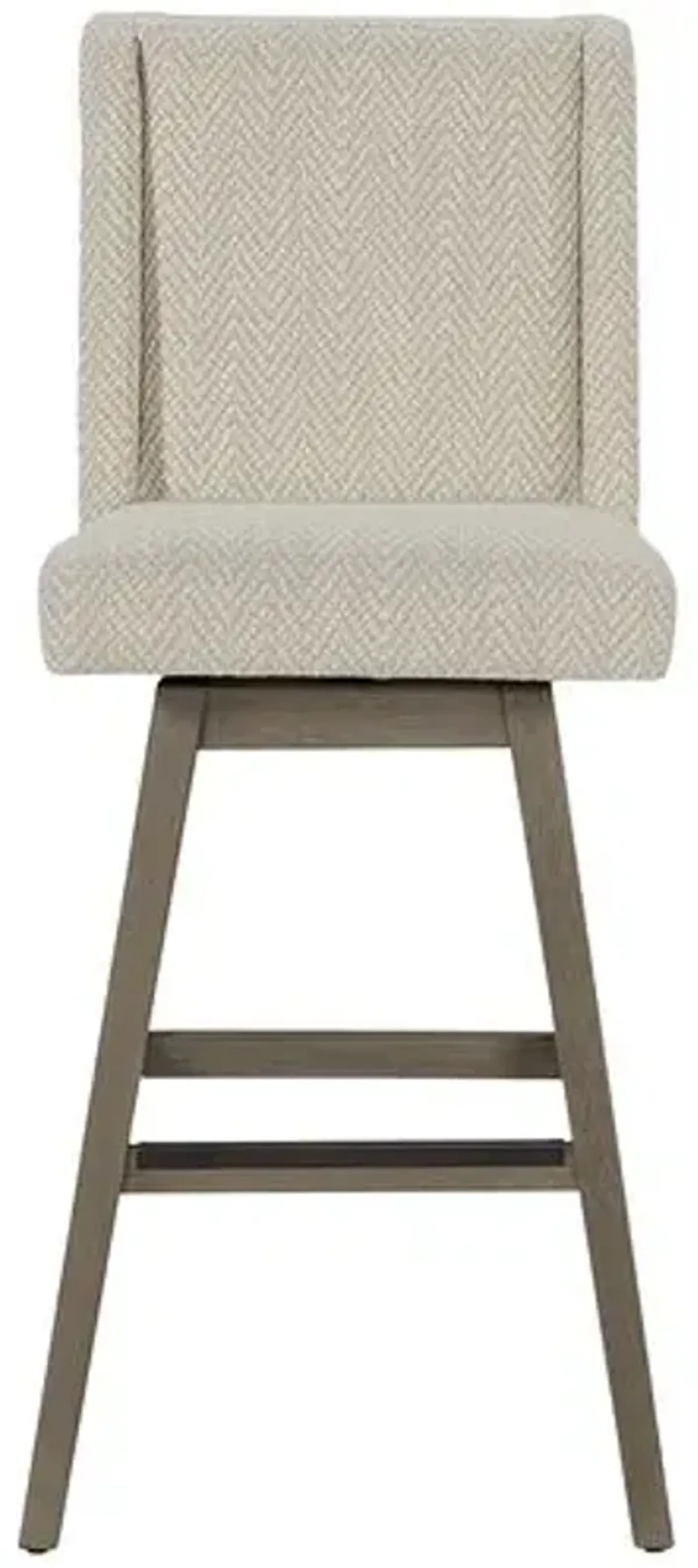 Joseph Swivel Bar Stool - Chevron Cream - Beige