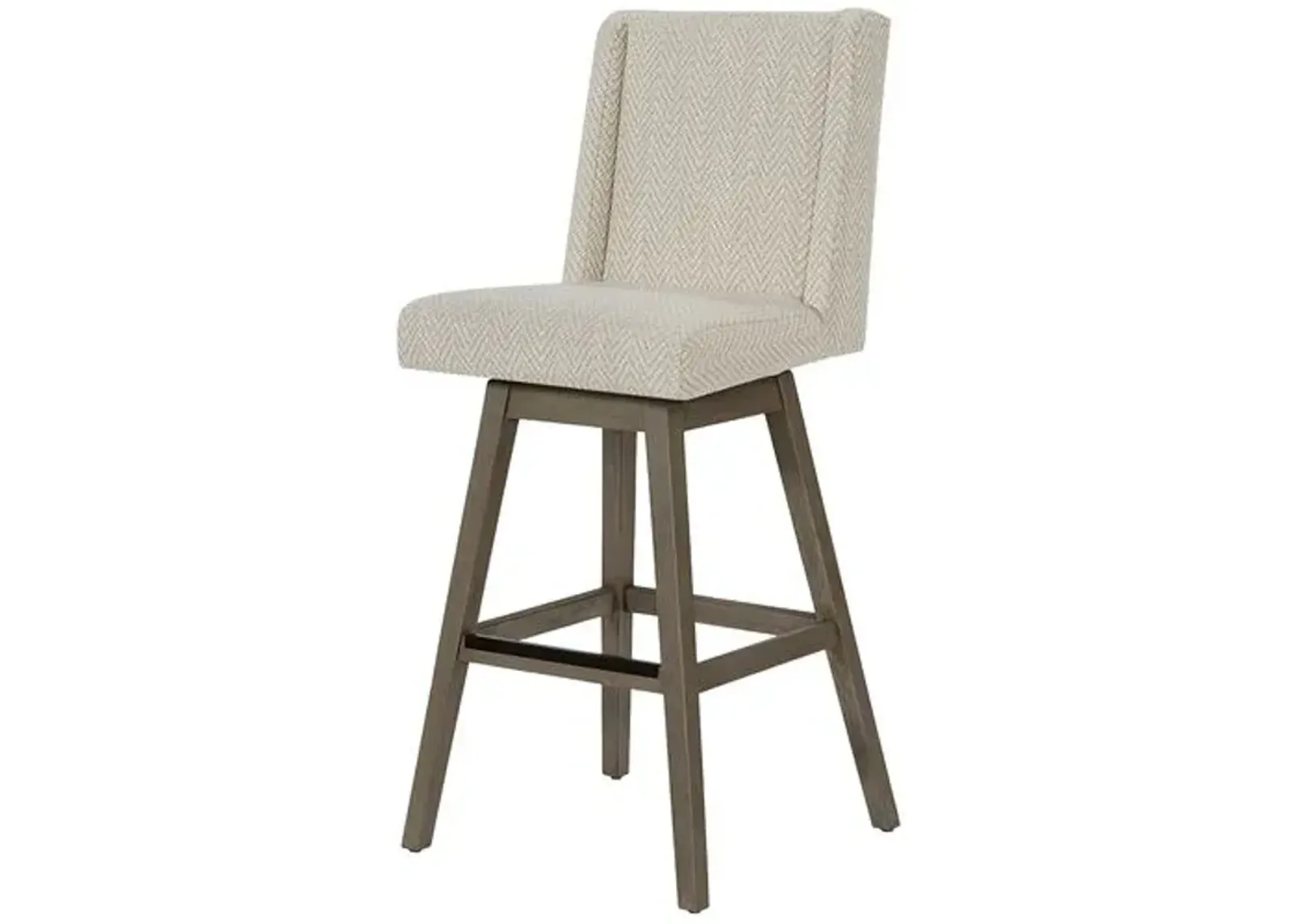 Joseph Swivel Bar Stool - Chevron Cream - Beige