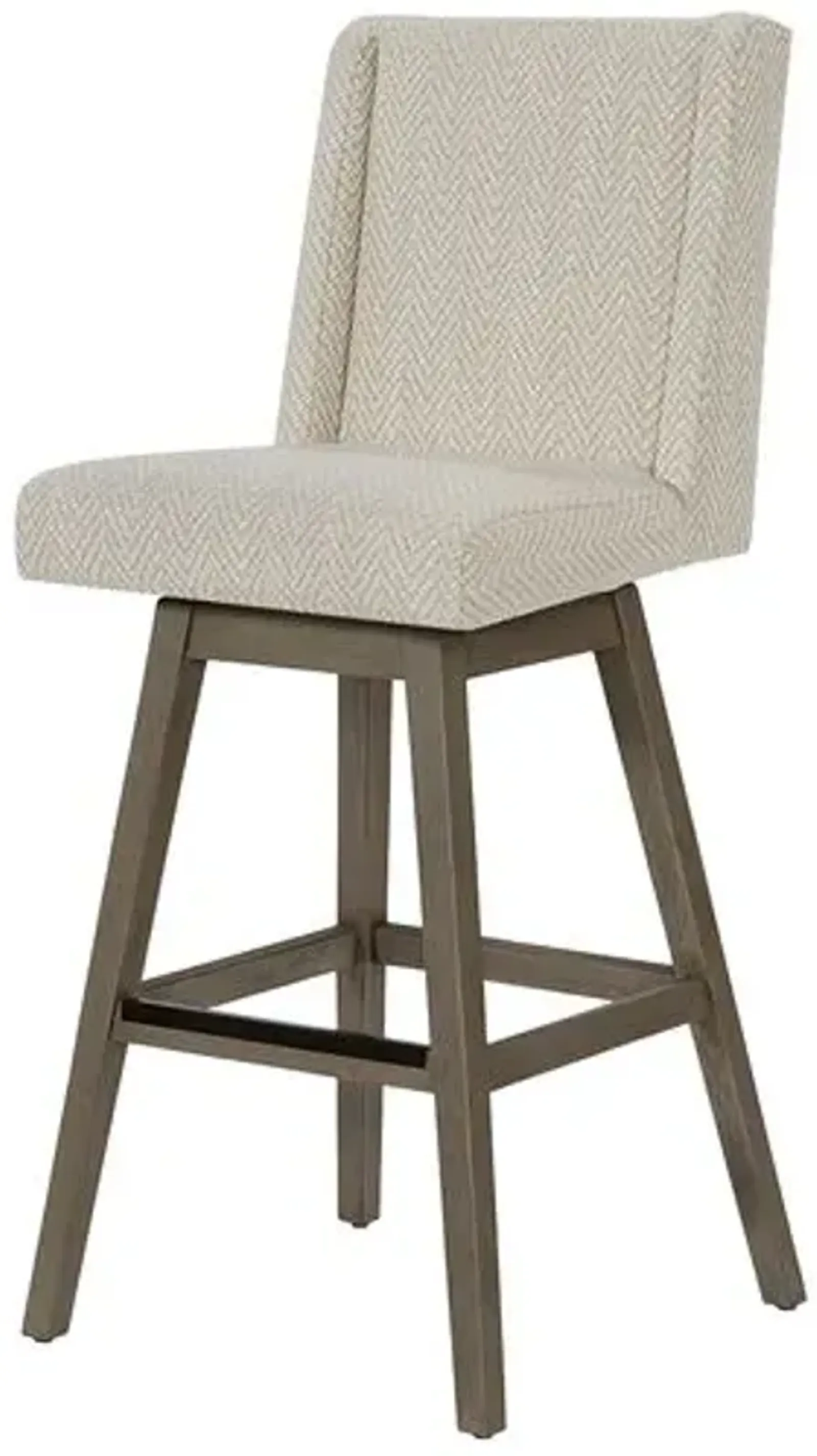 Joseph Swivel Bar Stool - Chevron Cream - Beige