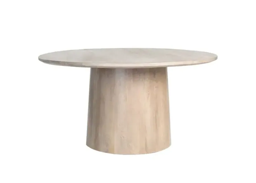 Samuel 60" Round Dining Table - Misted Ash