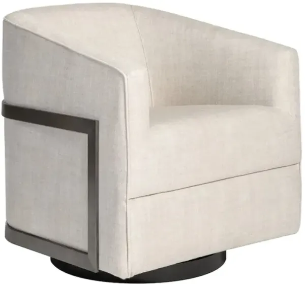 Penelope Swivel Chair, Everest Frost Performance