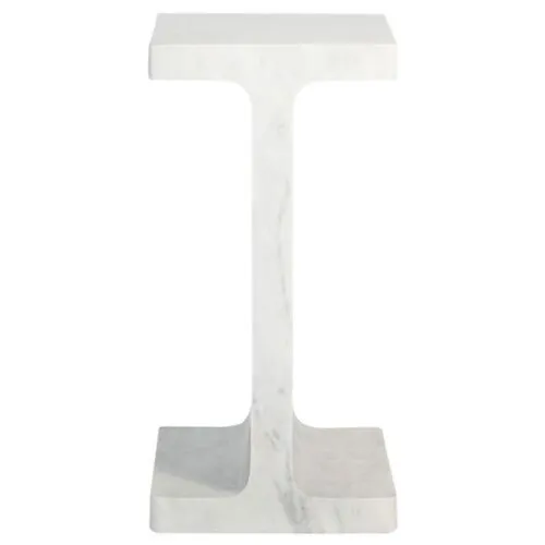 Ryan End Table - Polar White Marble