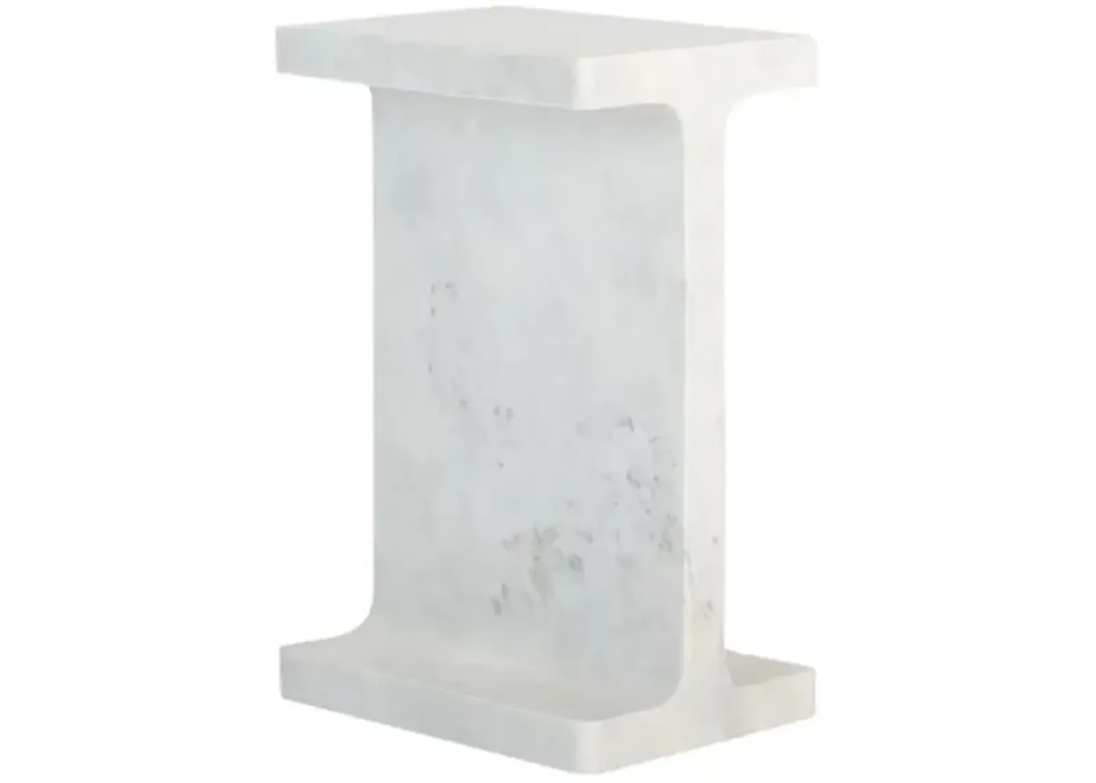 Ryan End Table - Polar White Marble