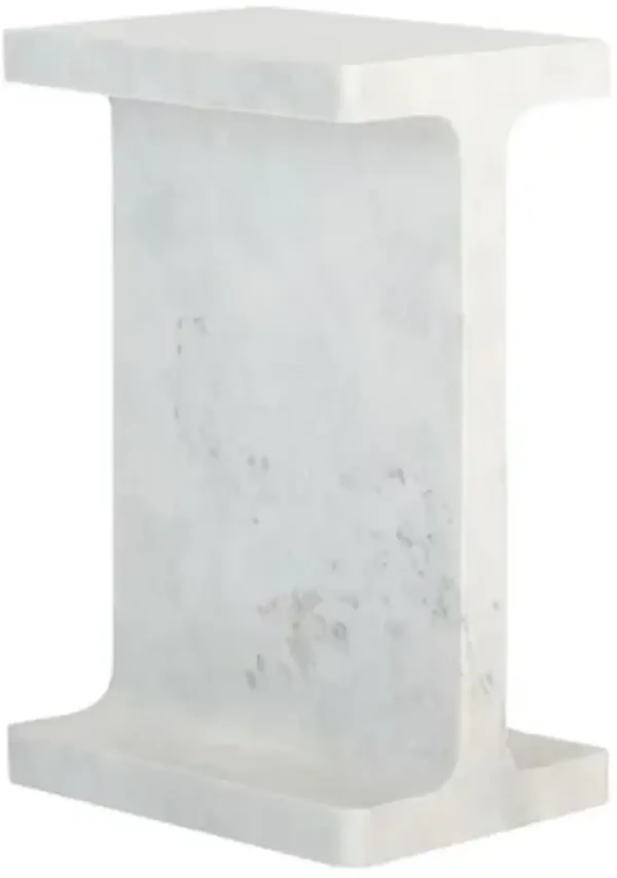 Ryan End Table - Polar White Marble