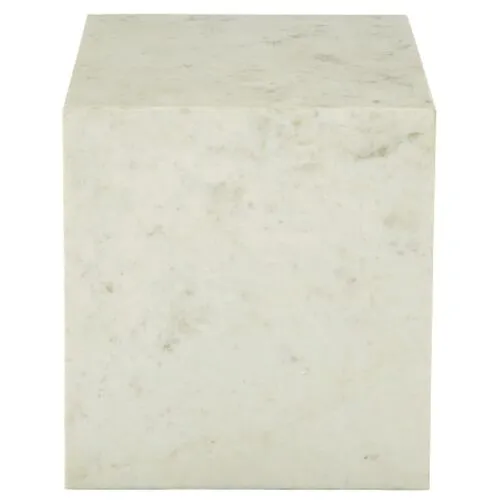 Brooklyn End Table - Polar White Marble