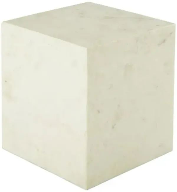 Brooklyn End Table - Polar White Marble