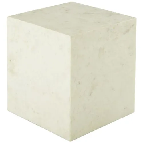 Brooklyn End Table - Polar White Marble