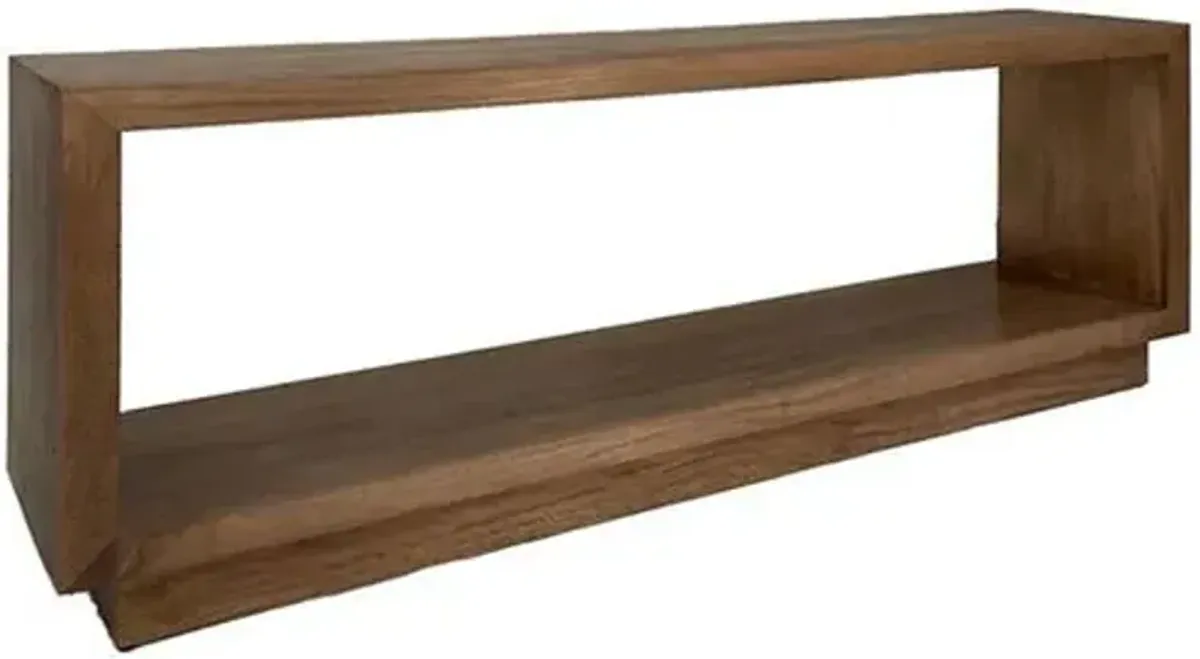 Avery Console Table - Light Ash - Brown