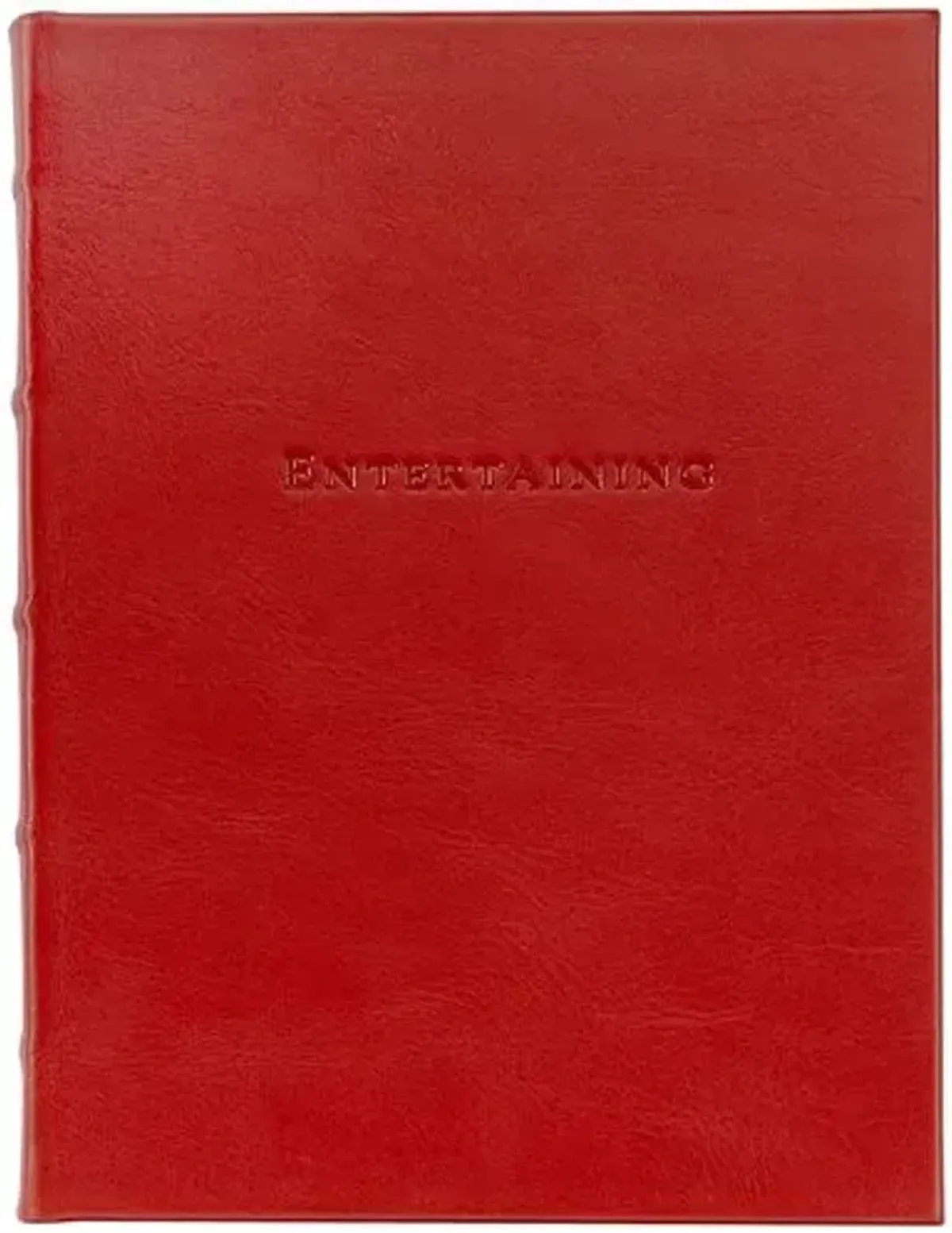 Leather Entertaining Book - Red