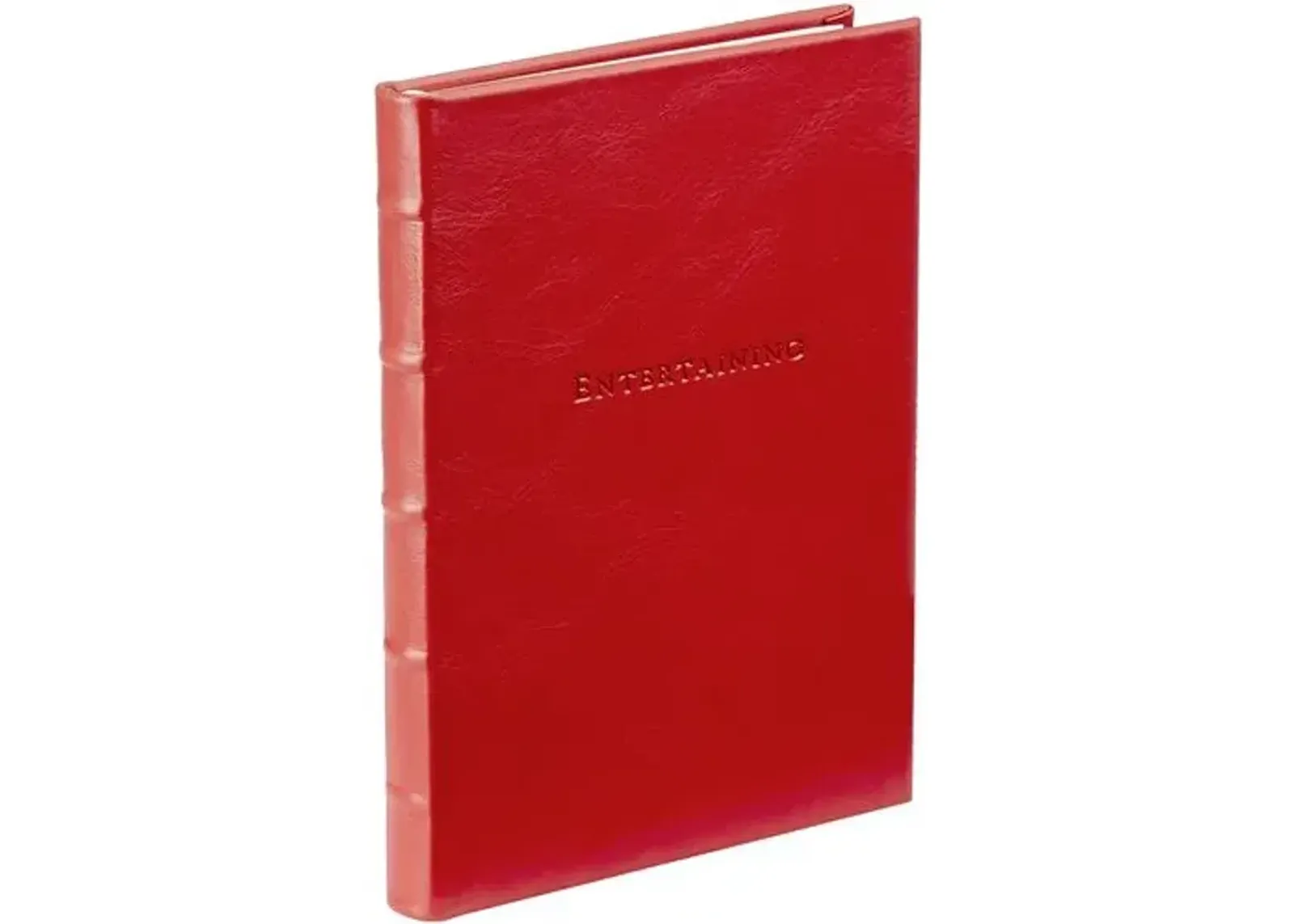 Leather Entertaining Book - Red