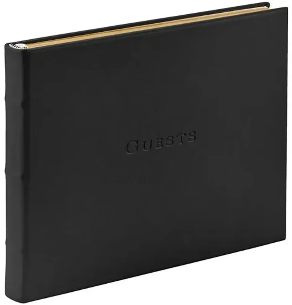 Leather Guest Book - Black