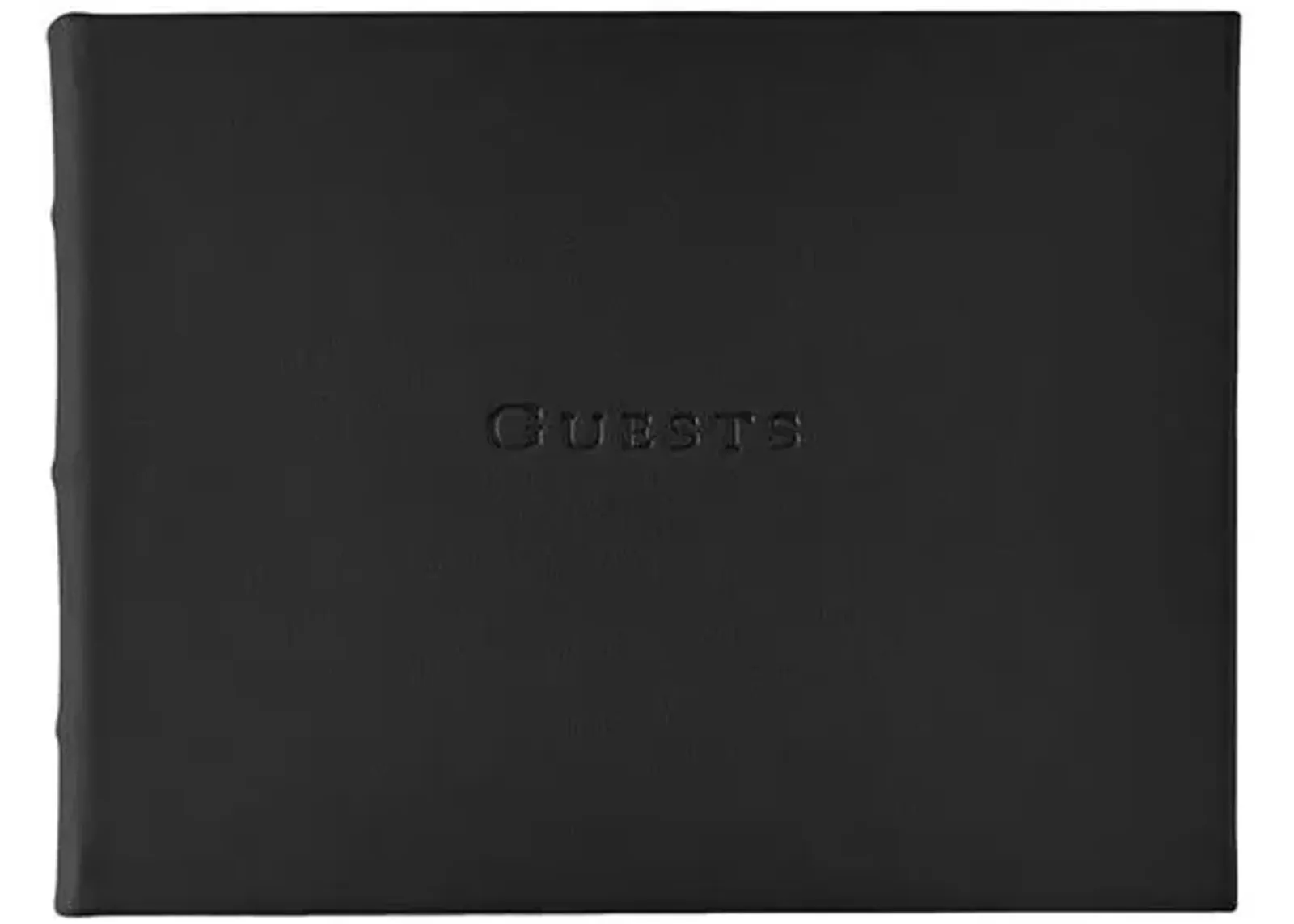 Leather Guest Book - Black