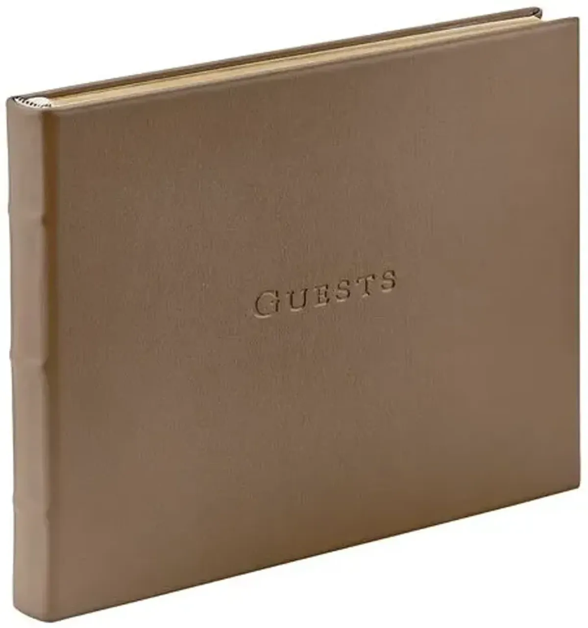 Leather Guest Book - Brown