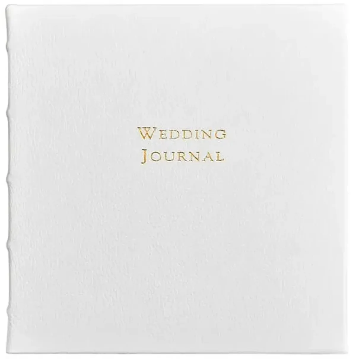 Leather Wedding Journal - White