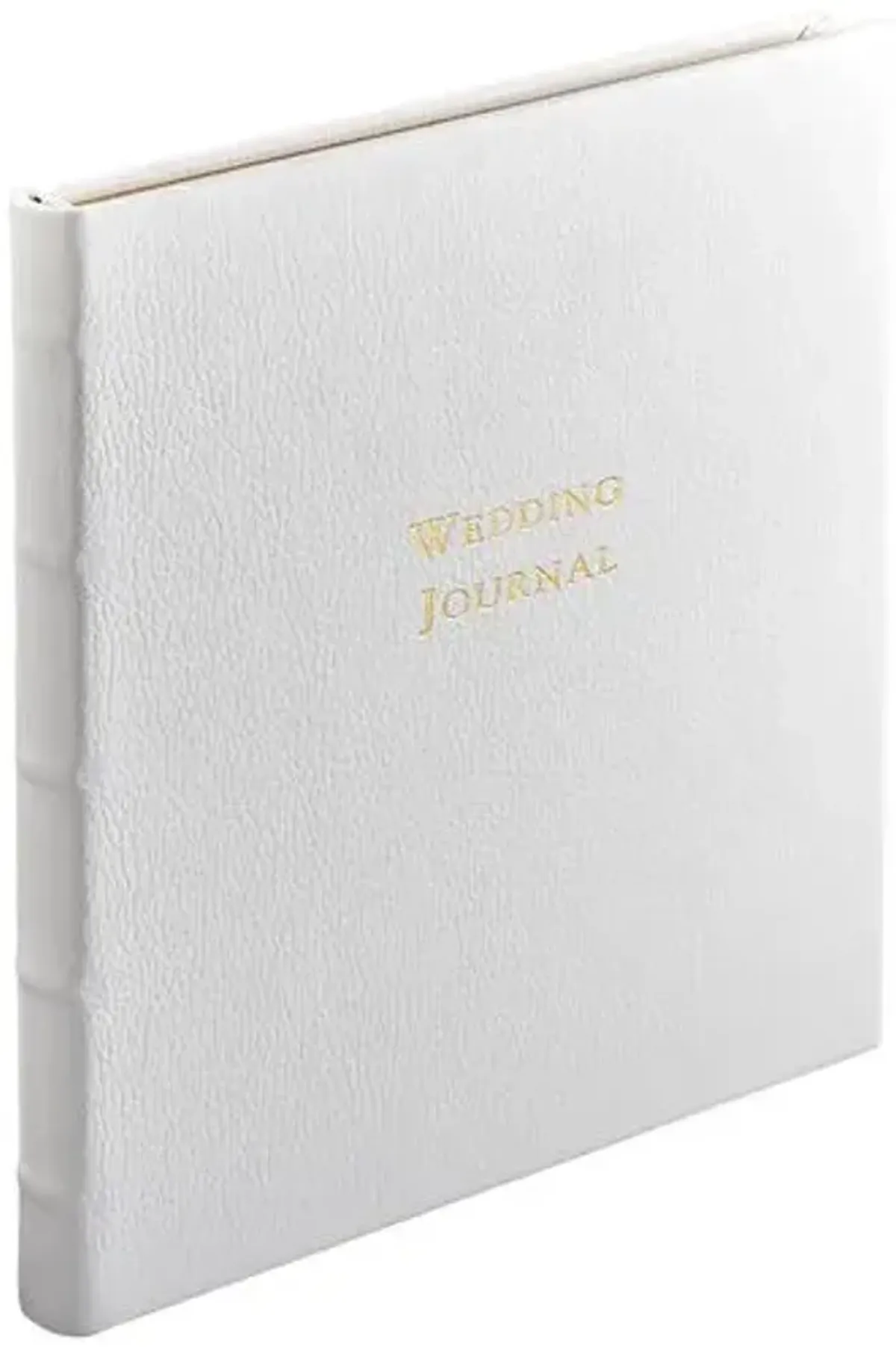 Leather Wedding Journal - White