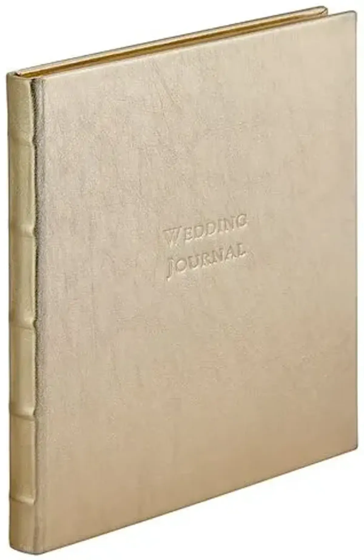 Leather Wedding Journal - White