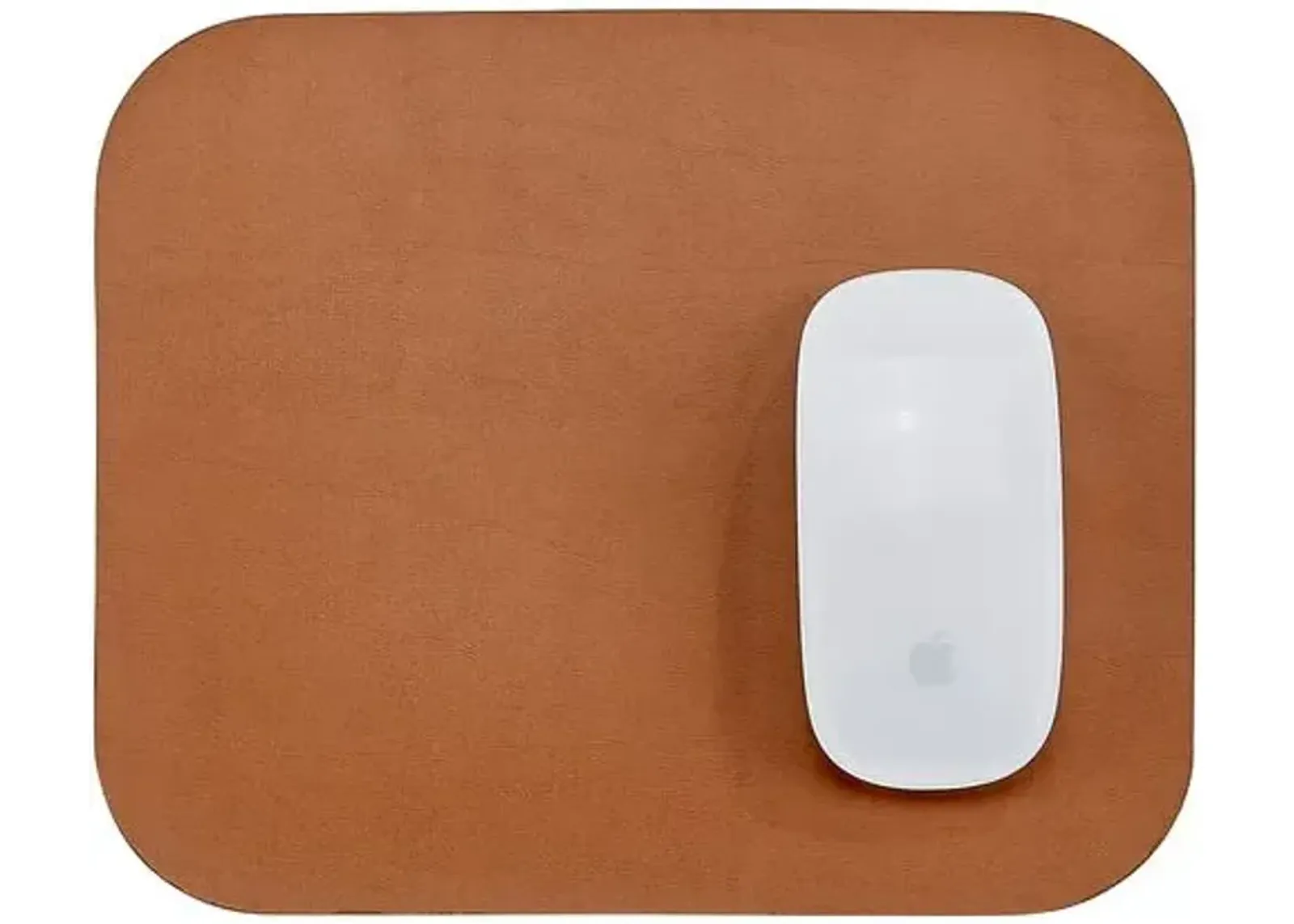 Italian Leather Double Sided Mouse Pad - Blue