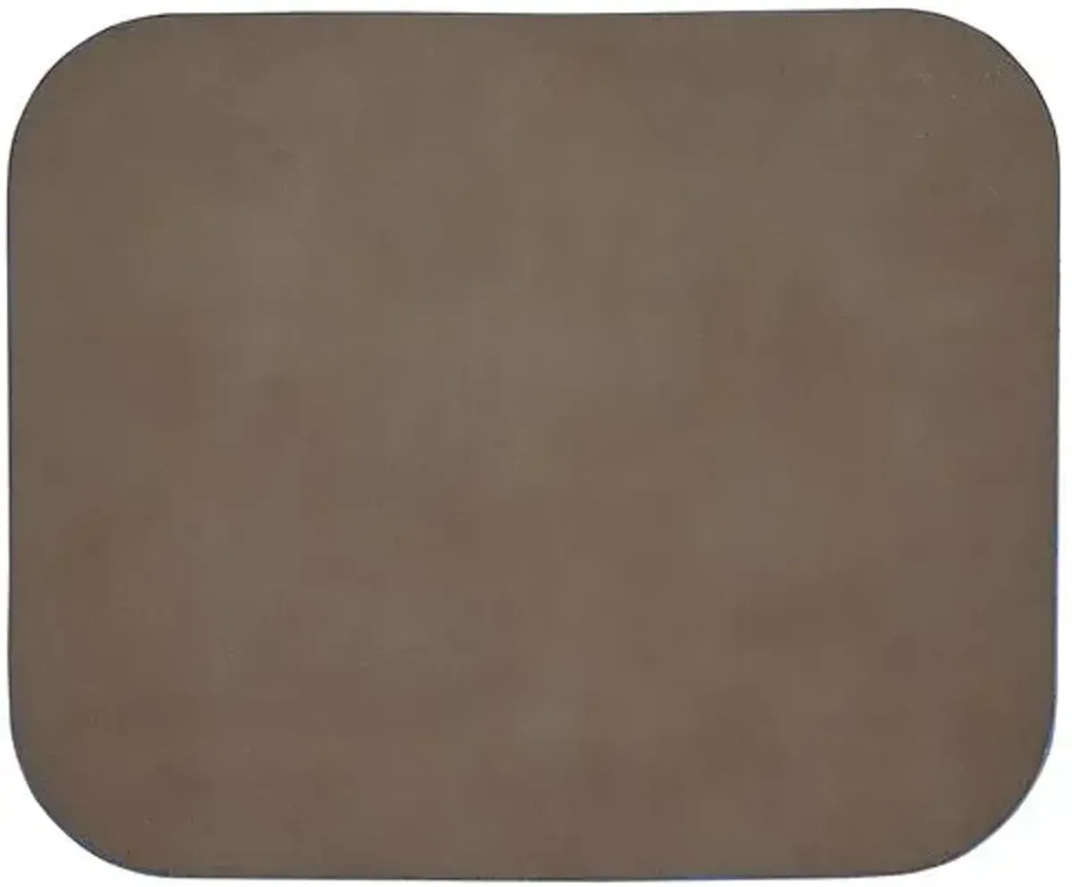 Italian Leather Double Sided Mouse Pad - Black