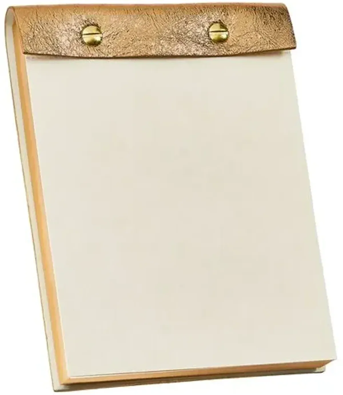 Leather Notepad - Gold