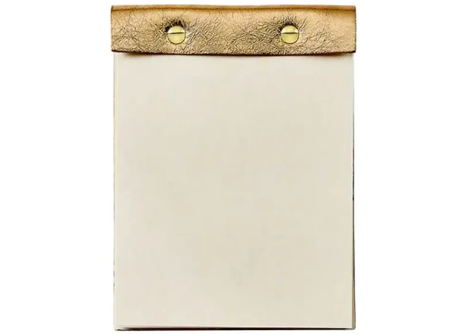 Leather Notepad - Gold