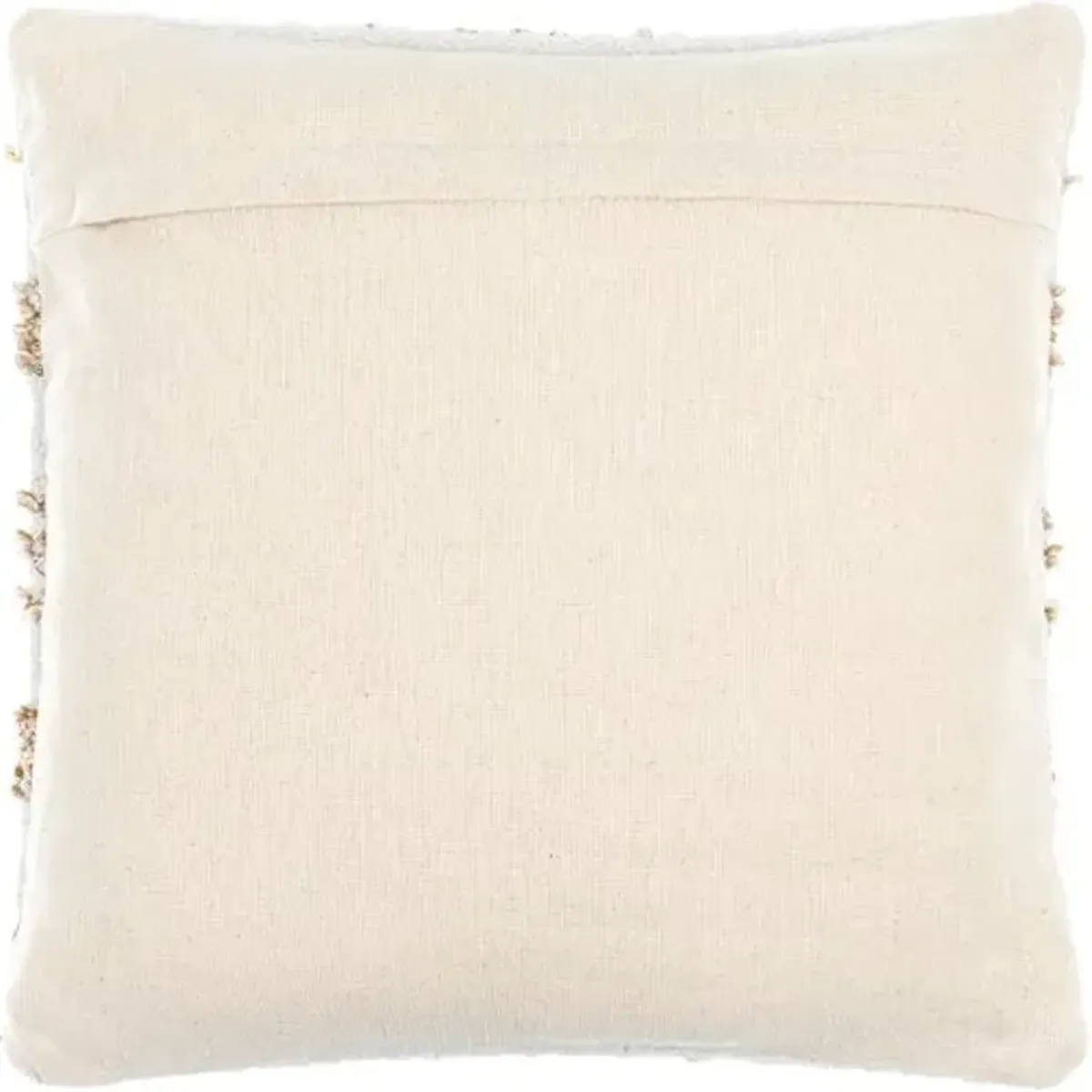 Boculette 18x18 Pillow - Off-White/Camel