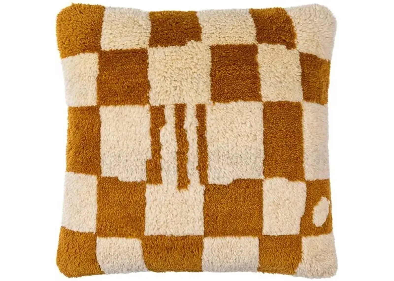 Balder Checkered Wool Pillow