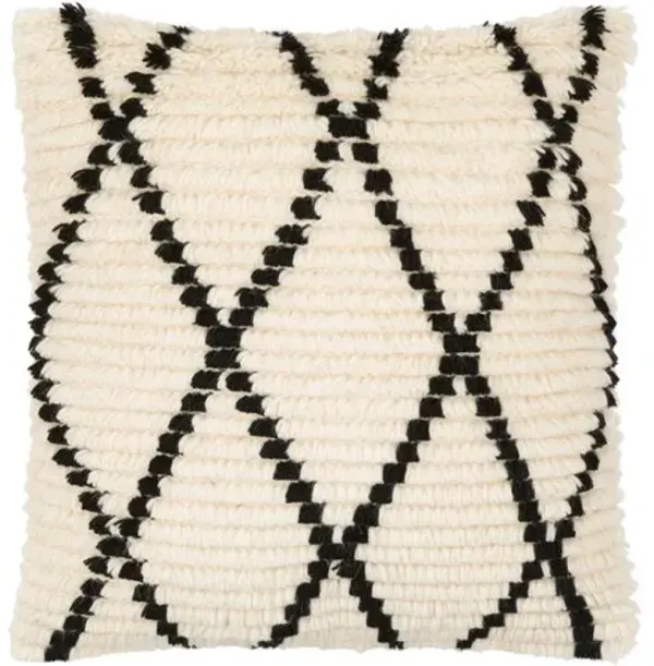 Benji Wool Pillow - Cream/Black
