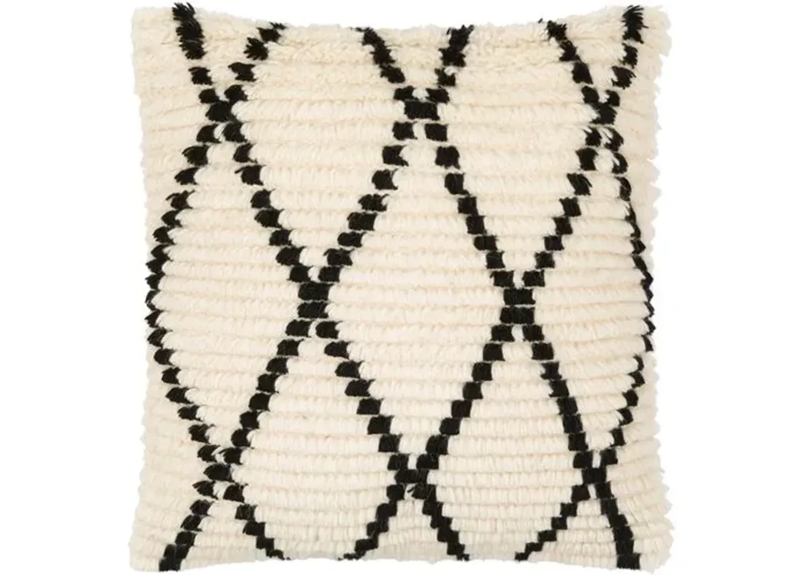 Benji Wool Pillow - Cream/Black