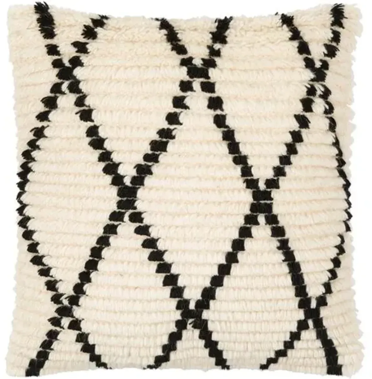 Benji Wool Pillow - Cream/Black