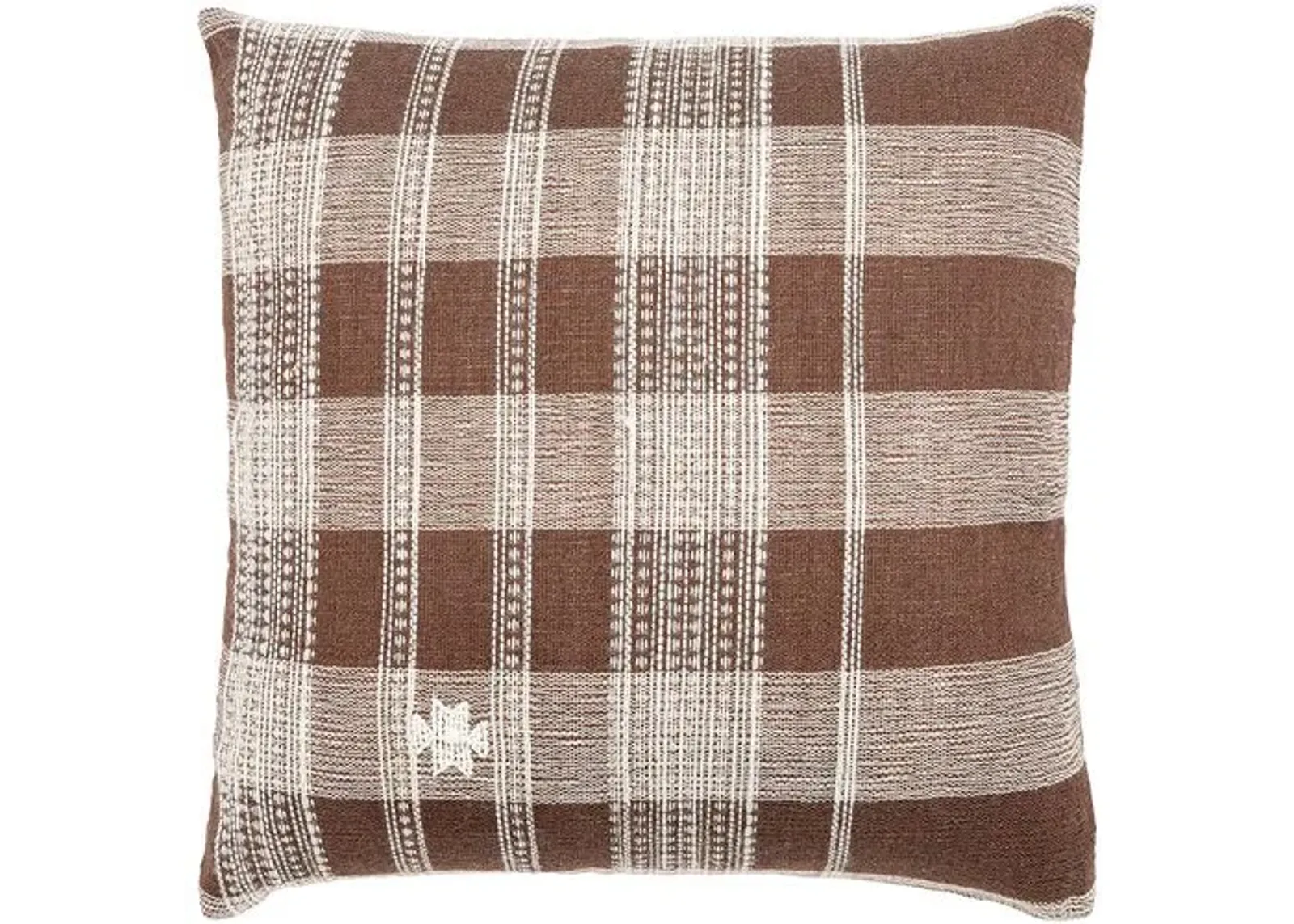 Eden Pillow - Dark Brown/White