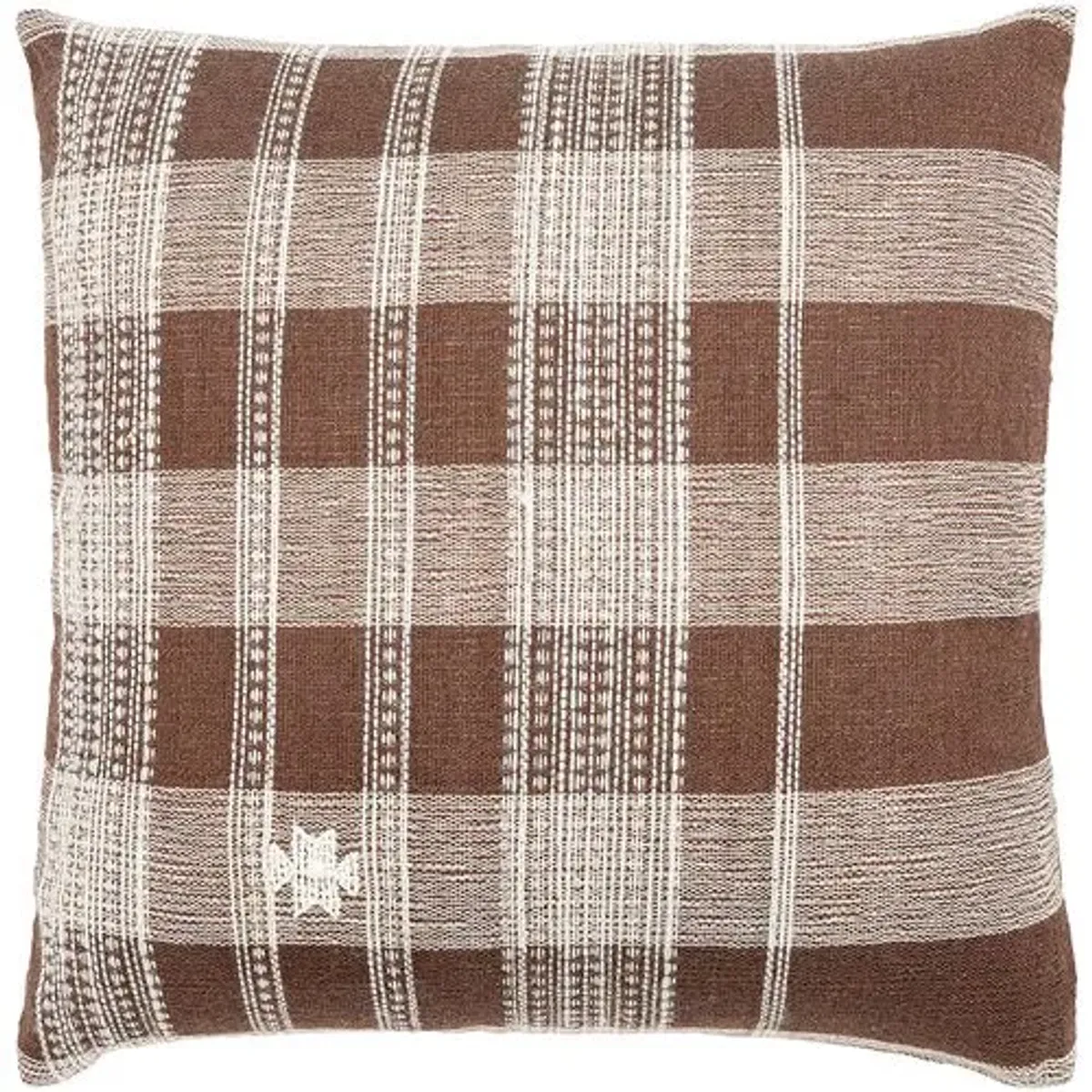 Eden Pillow - Dark Brown/White