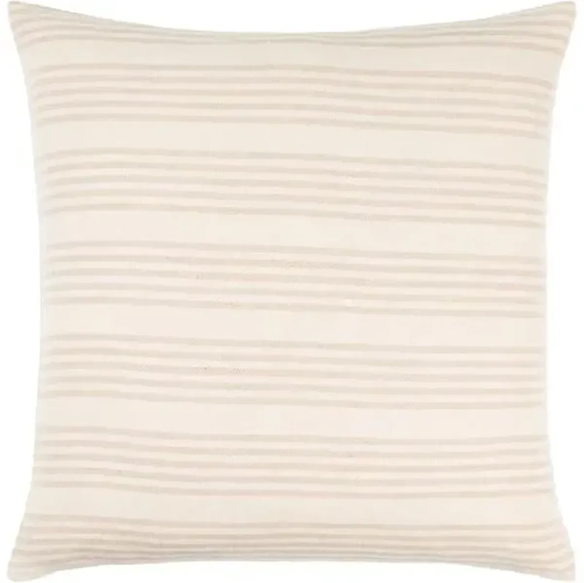 Mindy Stripe Linen Pillow - Off-White/Pearl