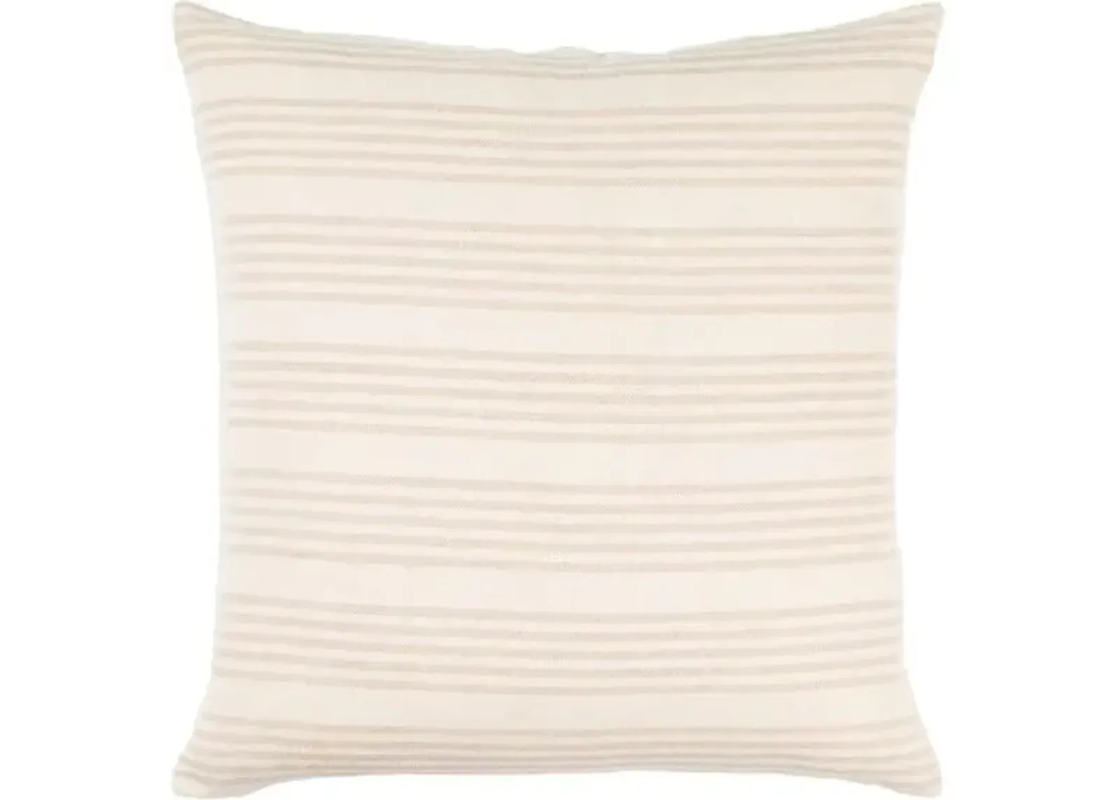 Mindy Stripe Linen Pillow - Off-White/Pearl