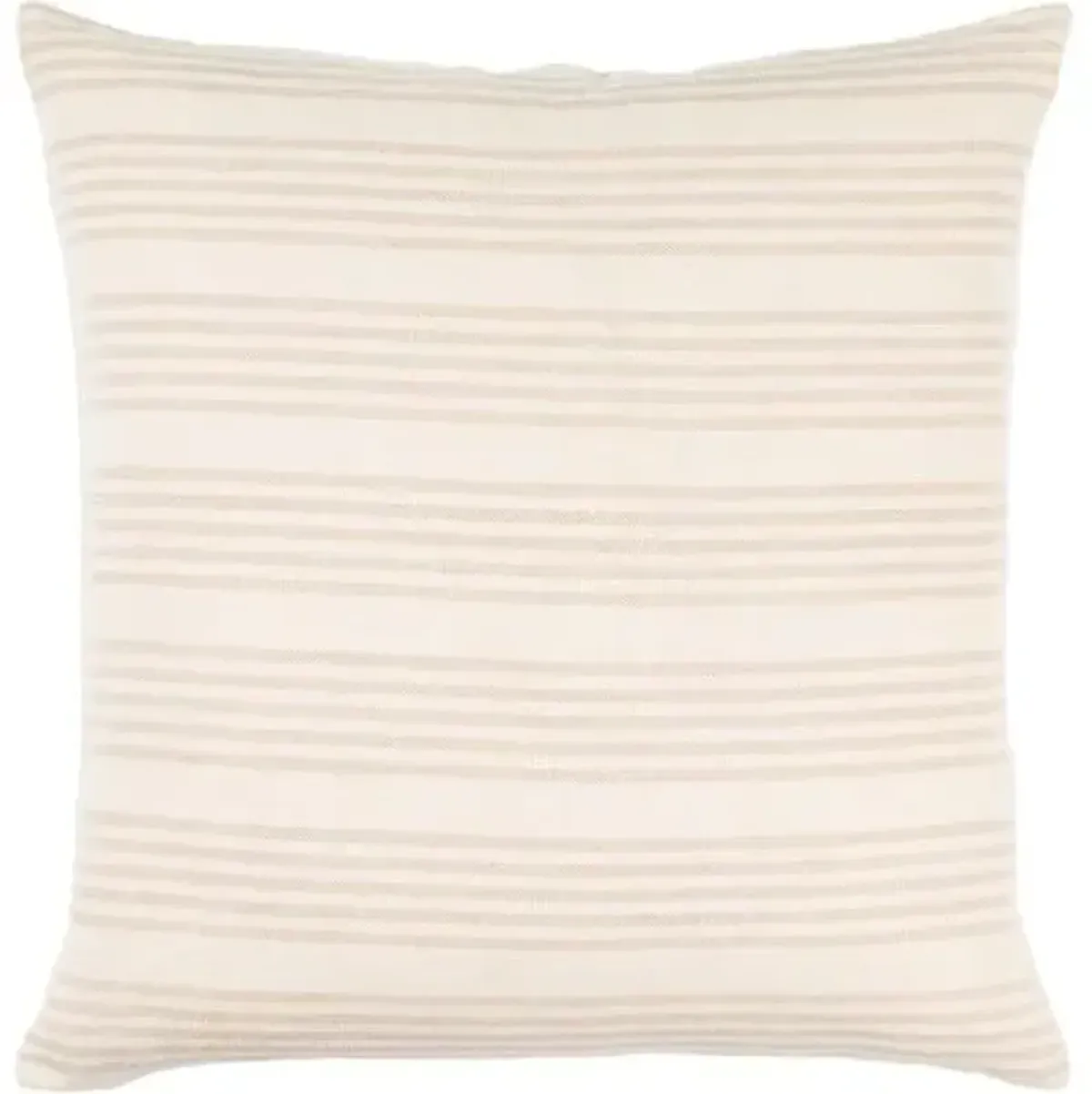 Mindy Stripe Linen Pillow - Off-White/Pearl