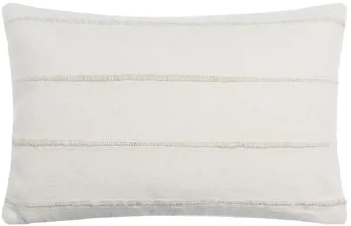 Charleston 14x22 Lumbar Pillow - Ivory Stripe