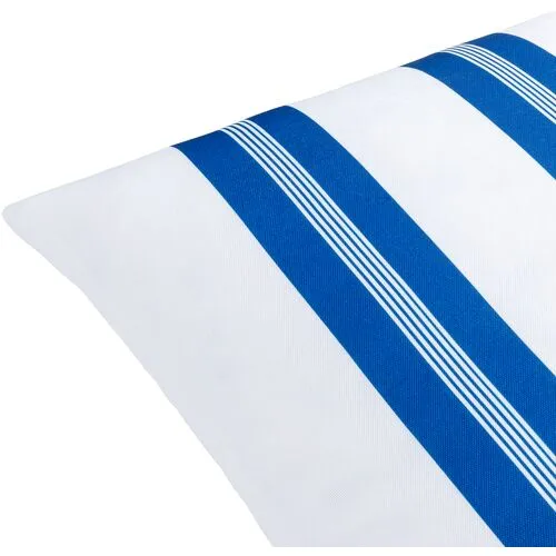 Classic Stripe Indoor/Outdoor Pillow - White/Blue