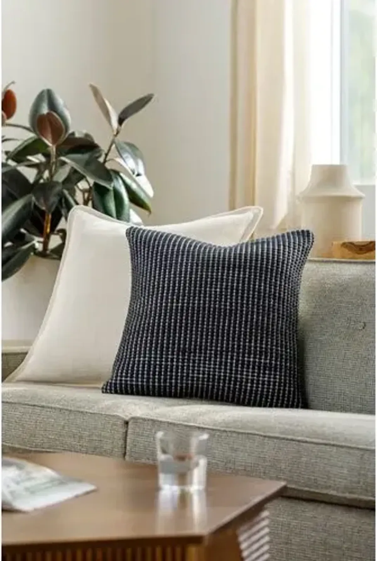 Chunky Grid Wool Pillow