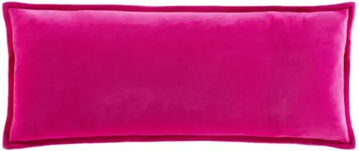 Evie Cotton Velvet Lumbar Pillow