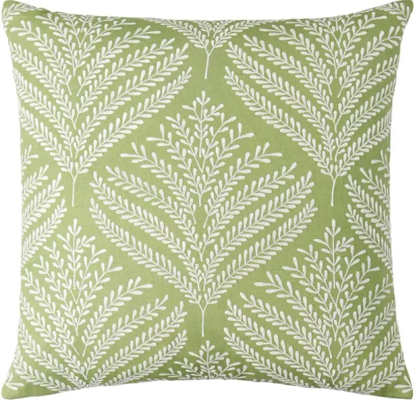 Eliana Embroidered Leaf Pillow