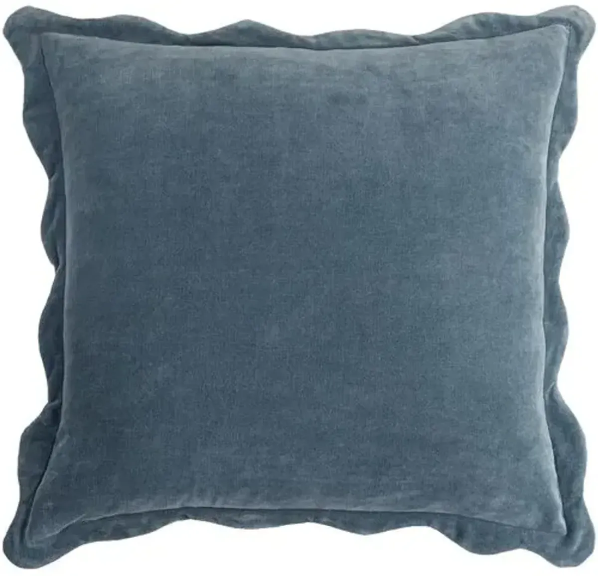 Elfie Scallop Trim Velvet Pillow